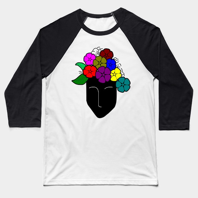 Black lady Baseball T-Shirt by RAK20